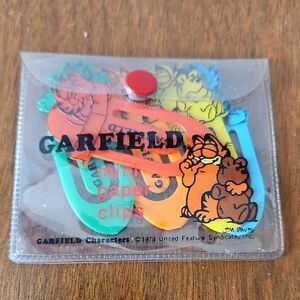 Vintage 1978 Garfield Mini Paper Clips A Set Of Five